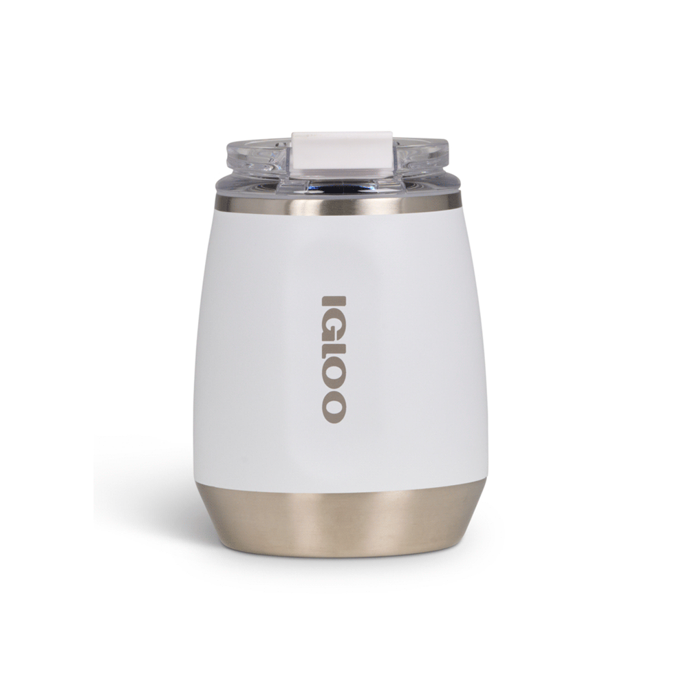 VASO TERMICO IGLOO 300ML P/VINO  BLANCO C/TAPA 71236