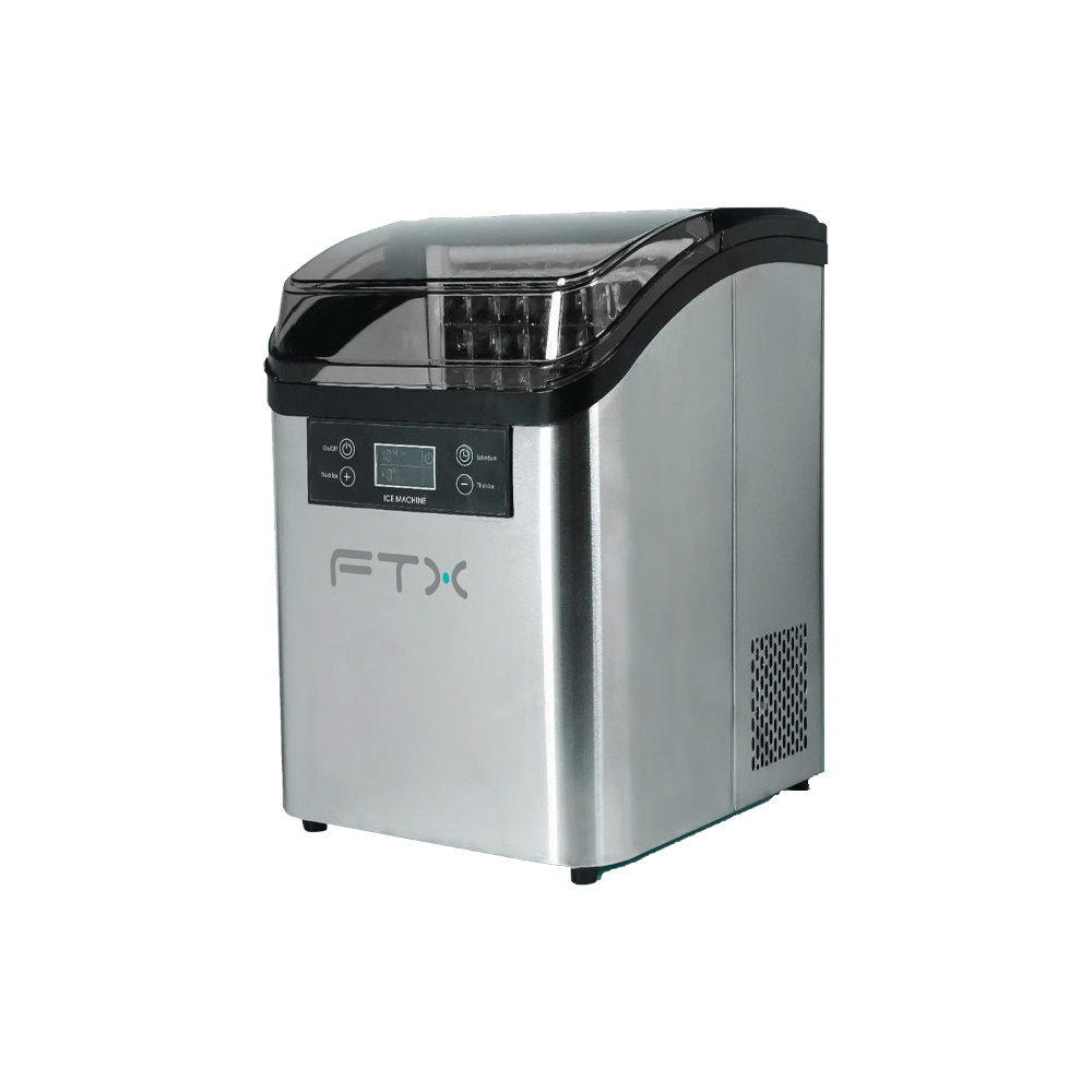 FABRICADORA DE HIELO FTX 180W 220V 2.5L/20KG ACERO INOXIDABLE IM-08