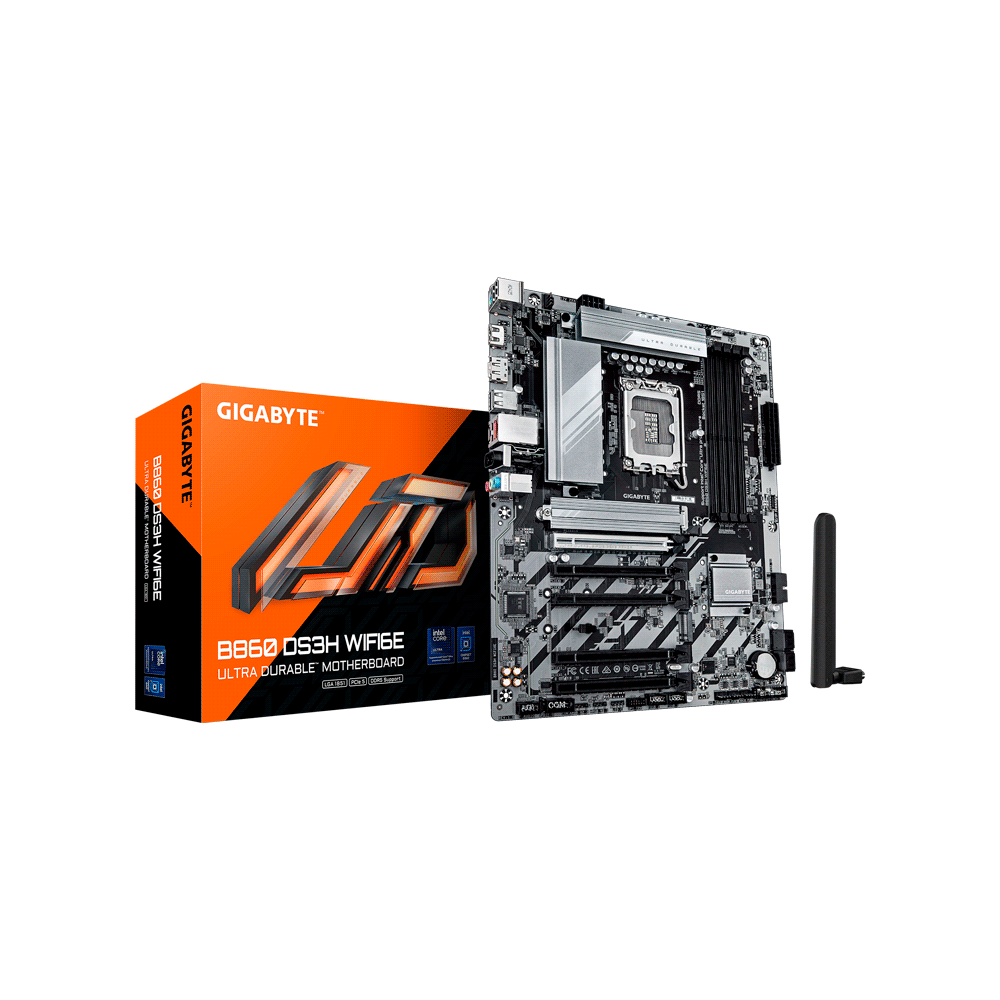 PLACA MADRE GIGABYTE 1851 B860 DS3H WIFI6E DDR5 S/R/HDMI/DP/2M2/USB3.2/ATX