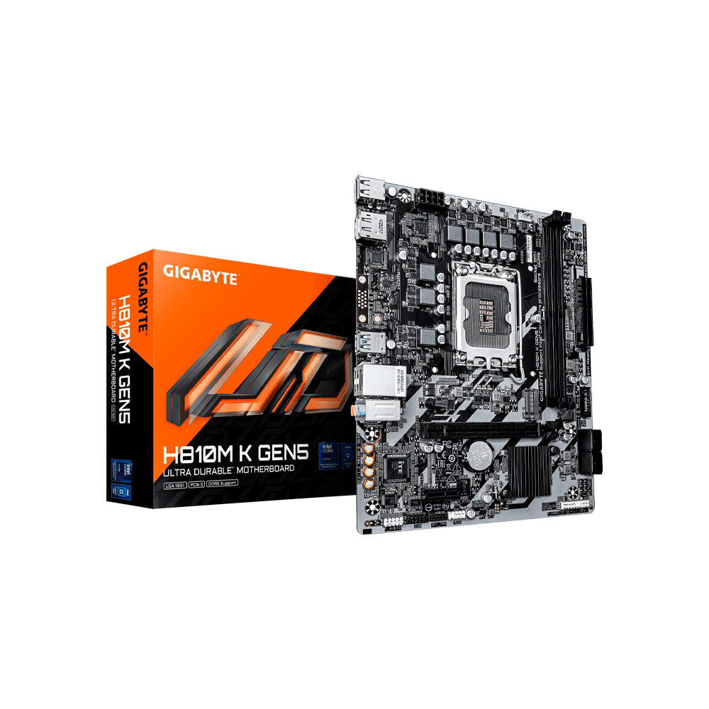 PLACA MADRE GIGABYTE 1851 H810M K GEN5 S/R/HDMI/DP/M2/DDR5/USB3.2/MATX