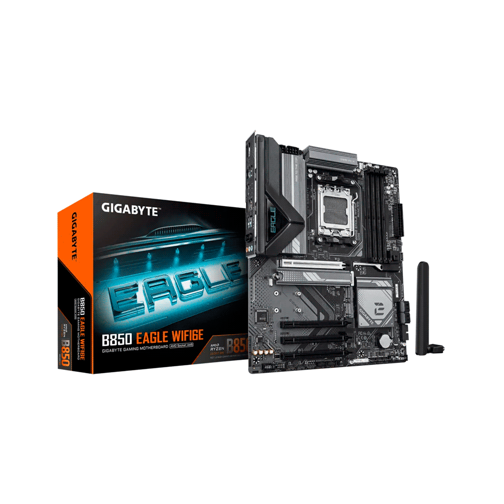 PLACA MADRE GIGABYTE AM5 B850 EAGLE WIFI6E DDR5 S/R/HDMI/DP/3M2/USB3.2/ATX