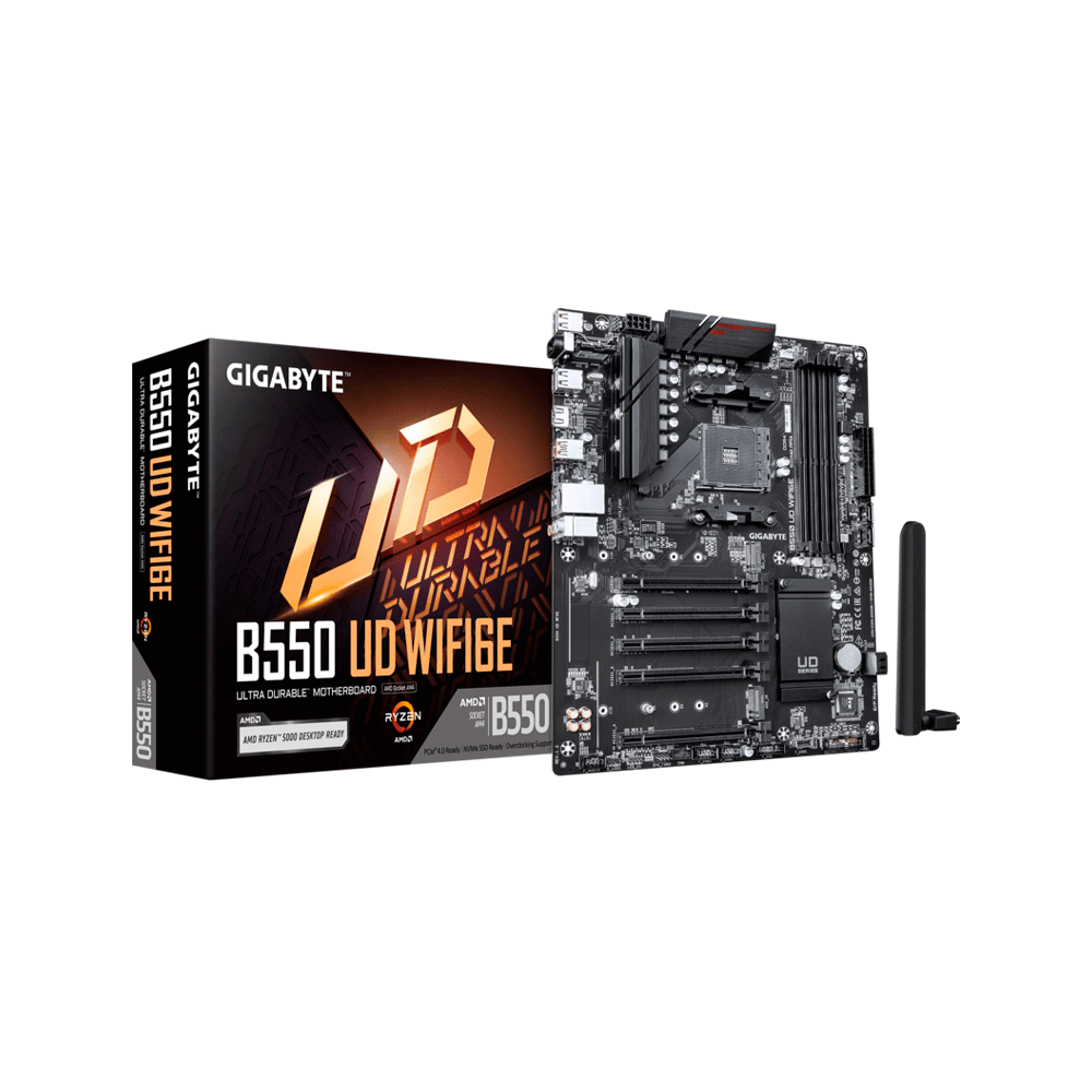 PLACA MADRE GIGABYTE AM4 B550 UD WIFI6E S/R/HDMI/2M2/DDR4/USB3.2/ATX