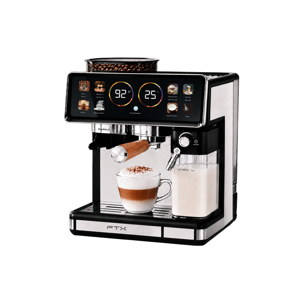 CAFETERA FTX 2 TAZAS 1350W 220V MOLINO/LECHE/ESPR/CAPP/NPS/DG C2-26GM