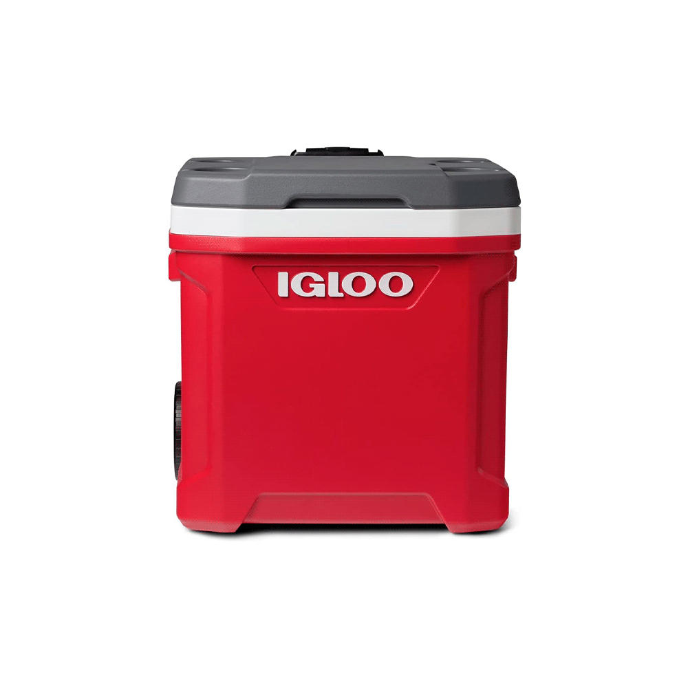 CONSERVADORA IGLOO 56 LITROS LATITUDE ROLLER COOLER C/RUEDAS INDUSTRIAL RED METEORIT 34666