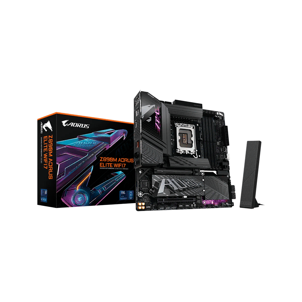 PLACA MADRE GIGABYTE 1851 Z890M AORUS ELITE WIFI7 DDR5 S/R/DP/3M2/USB4/MATX