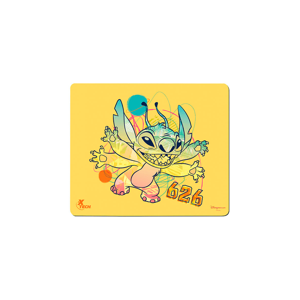 MOUSE PAD XTECH XTA-D100ST-YL 22X18X0.2CM STITCH AMARILLO
