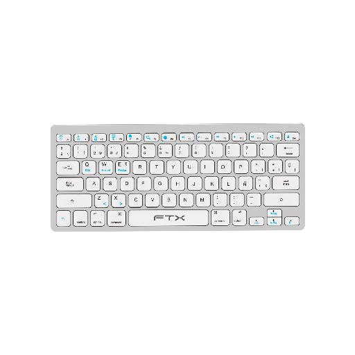 [FTX B1000] TECLADO FTX BLUETOOTH FTXB1000 ULTRA SLIM ESP/PLATA
