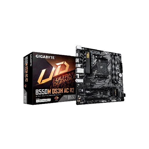 [B550M DS3H AC R] PLACA MADRE GIGABYTE AM4 B550M DS3H AC R2 S/R/HDMI/HDMI/DP/2M2/DDR4/WIFI/USB/MATX
