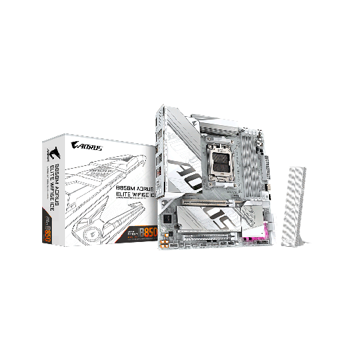 [137775] PLACA MADRE GIGABYTE AM5 B850M AORUS ELITE WIFI6E ICE DDR5 S/R/DP/2M2/USB/MATX