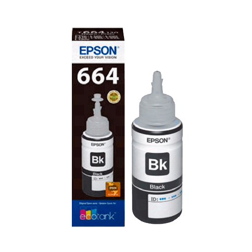 [T664120-AL] TINTA EPSON T664 120 NEGRO L1XX/L2XX/L3XX/L5XX  T664120-AL 70 ML