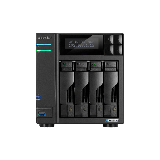 [AS6704T V2] ALMACENAMIENTO NAS ASUSTOR AS6704T V2 QC 2.0/4BAY/4G/4 M.2/2-GBLAN/HDMI/2 USB3.2