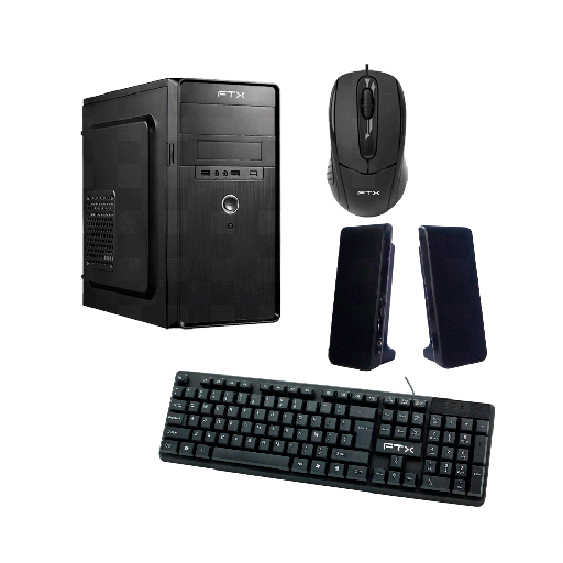 [GAB FTXM1] GABINETE KIT FTXM1 C/FUENTE 600W MOUSE+TECL+SPK/ESP MATX/MITX