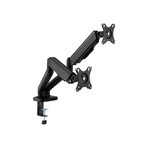 [FTX 46-C024E] SOPORTE PARA 2 MONITORES FTX FTX46-C024E 17" A 32" 9KG/ART/INC/GIR/ROT180°/NEGRO
