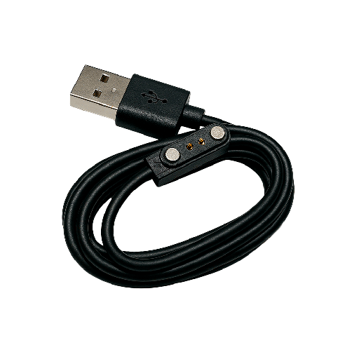 [121514] CABLE CARGADOR SMARTWATCH FTX 2 PINES NEGRO PARA R24/ R20/ F24 60CM