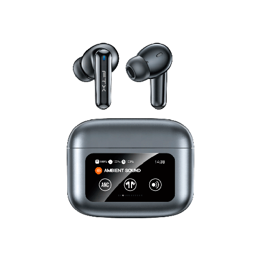 [FTX E56L-GY] AURICULAR CON MICROFONO FTX E56L-GY BT/MIC/ANC/TOUCH/IPX6 GRIS C/PANT LED