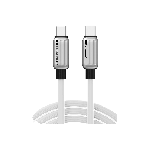 [FTX CM240-ZSW2] CABLE USB-C M/M 2M FTX-CM240-ZSW2 240W/480MBPS/5A/48V/IPHONE BLANCO